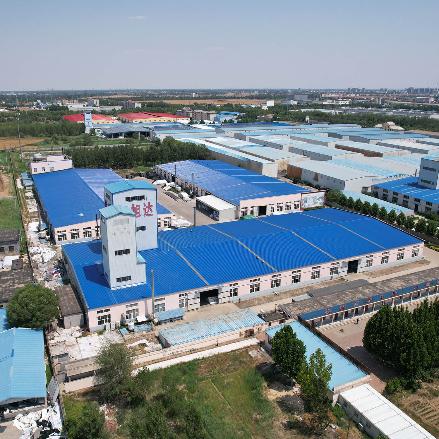 DeXuDa factory aerial view - full industrial park